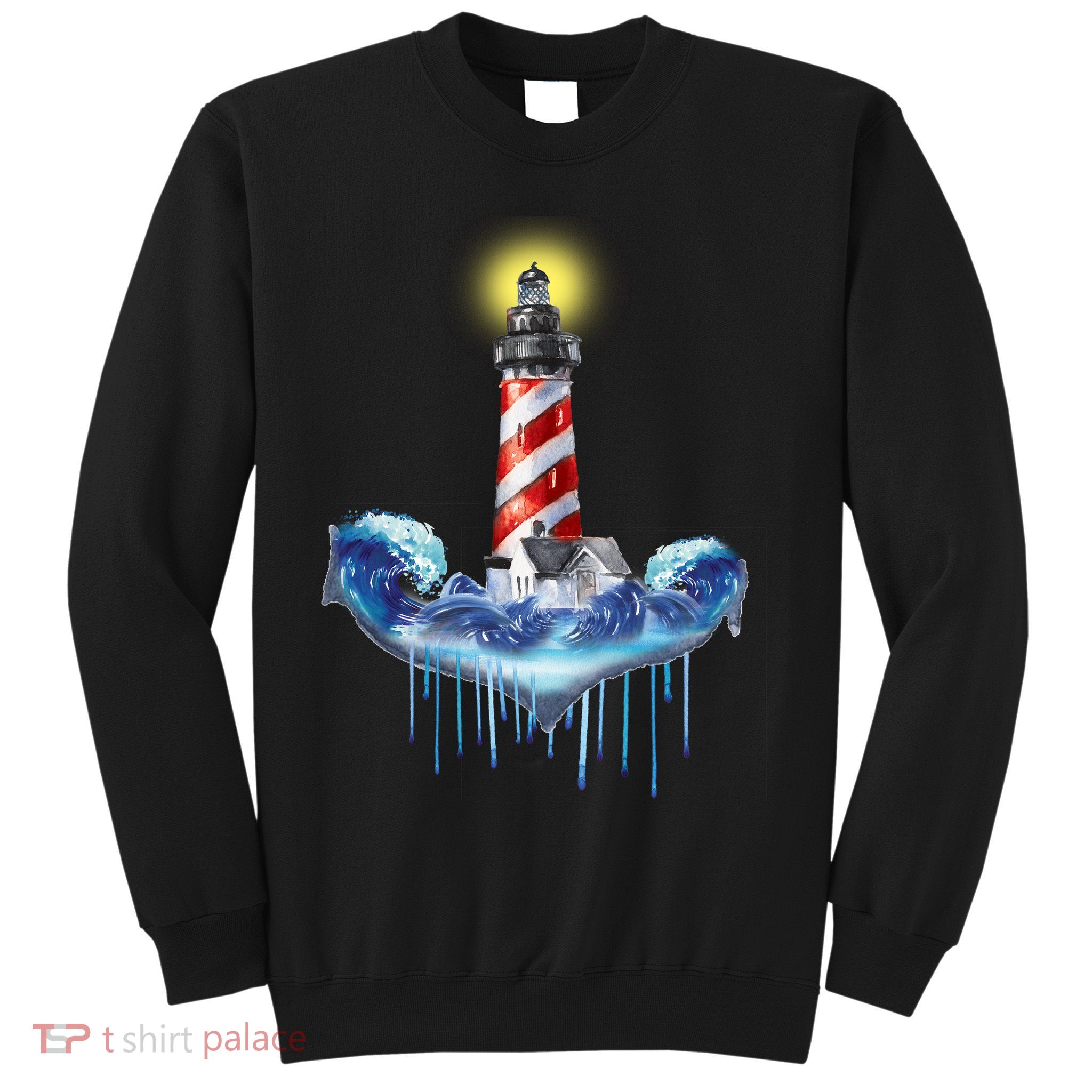 Lighthouse Anchor Water Color Sweatshirt