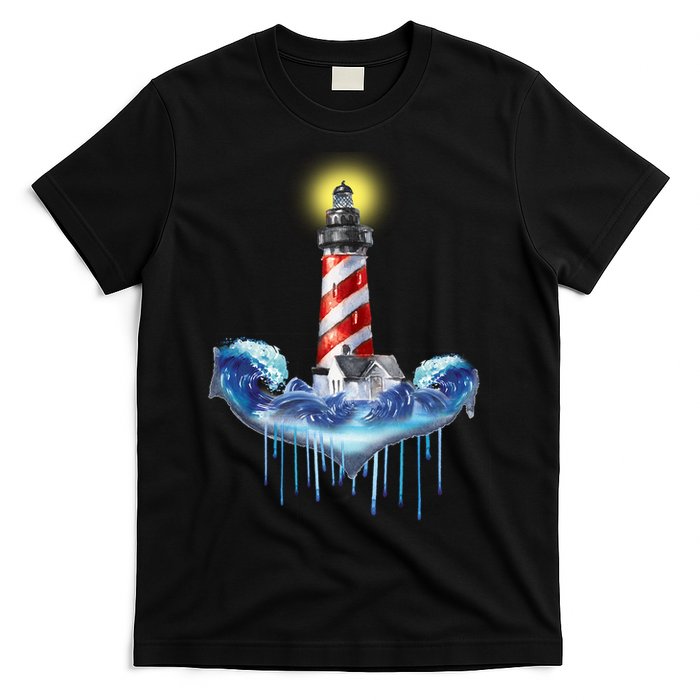 Lighthouse Anchor Water Color T-Shirt