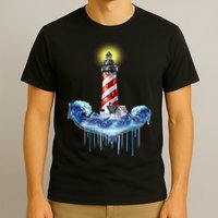 Lighthouse Anchor Water Color T-Shirt