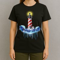 Lighthouse Anchor Water Color T-Shirt