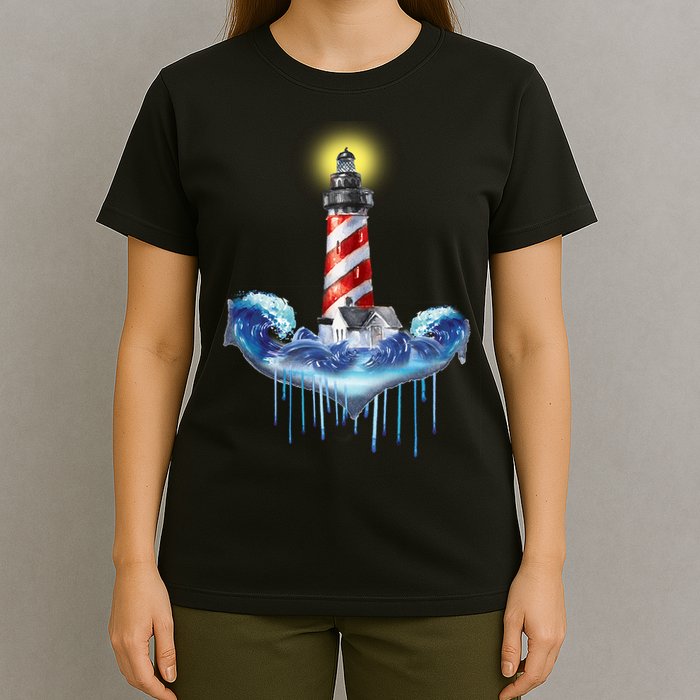 Lighthouse Anchor Water Color T-Shirt