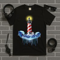 Lighthouse Anchor Water Color T-Shirt