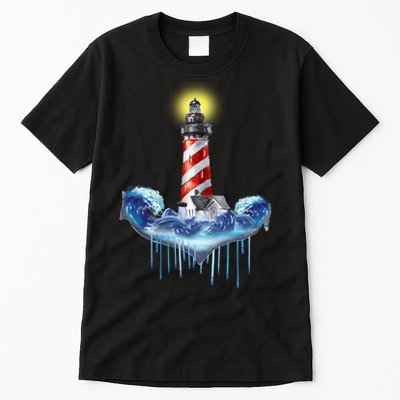 Lighthouse Anchor Water Color Tall T-Shirt