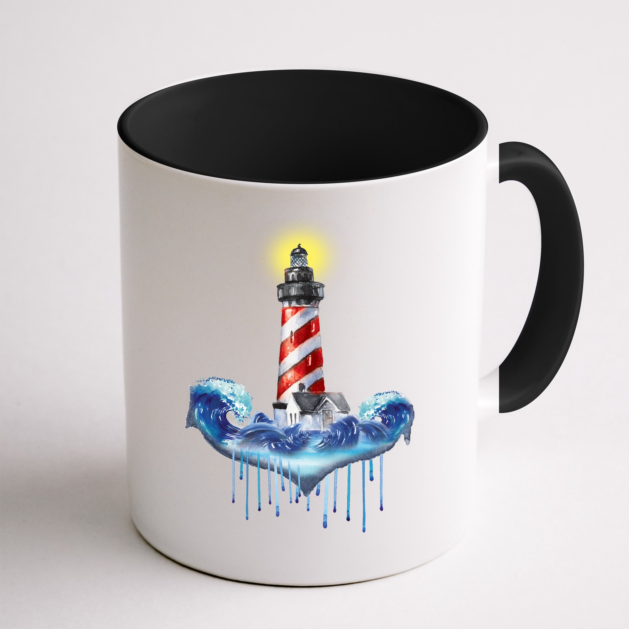 Lighthouse Anchor Water Color Mug