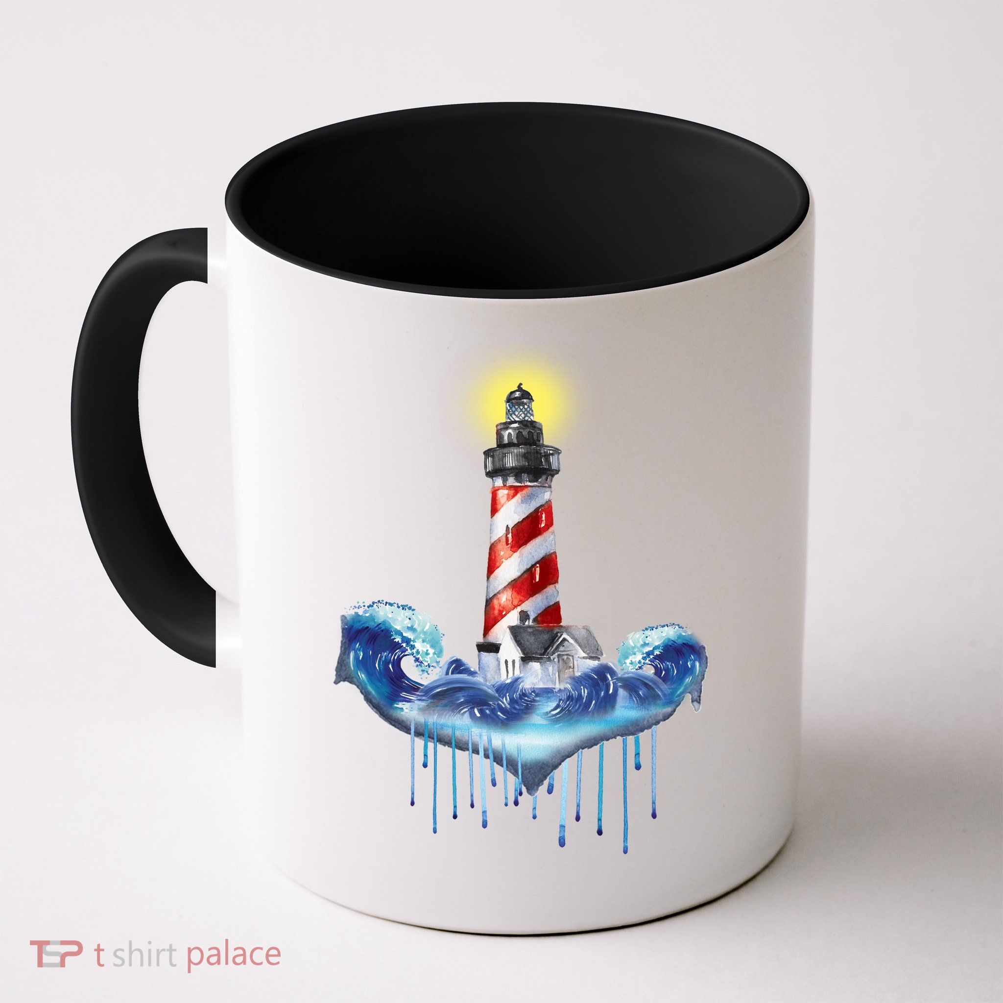 Lighthouse Anchor Water Color Mug