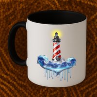 Lighthouse Anchor Water Color Mug