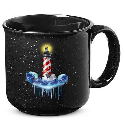 Lighthouse Anchor Water Color 15oz Campfire Ceramic Mug