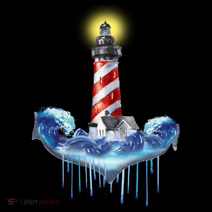 Lighthouse Anchor Water Color Mousepad