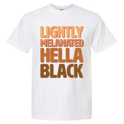 Lightly Melanated Hella Black Garment-Dyed Heavyweight T-Shirt