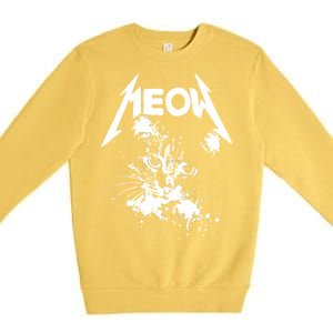 Lightning Cat Meow Logo Premium Crewneck Sweatshirt