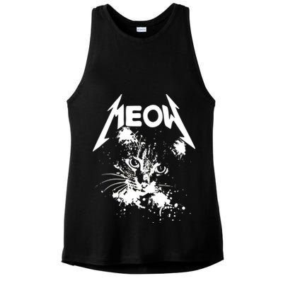 Lightning Cat Meow Logo Ladies PosiCharge Tri-Blend Wicking Tank