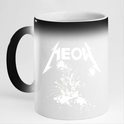 Lightning Cat Meow Logo 11oz Black Color Changing Mug