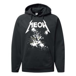 Lightning Cat Meow Logo Performance Fleece Hoodie