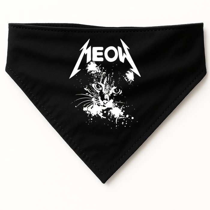 Lightning Cat Meow Logo USA-Made Doggie Bandana