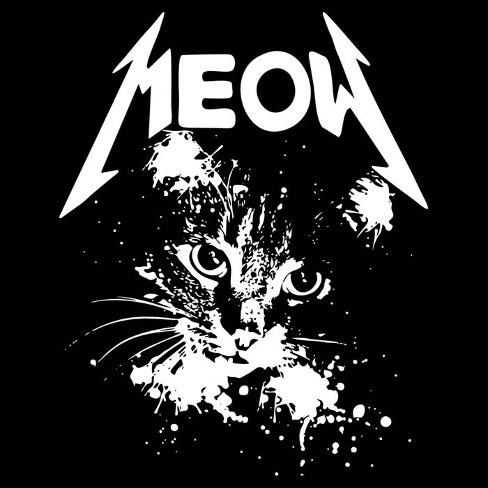 Lightning Cat Meow Logo USA-Made Doggie Bandana