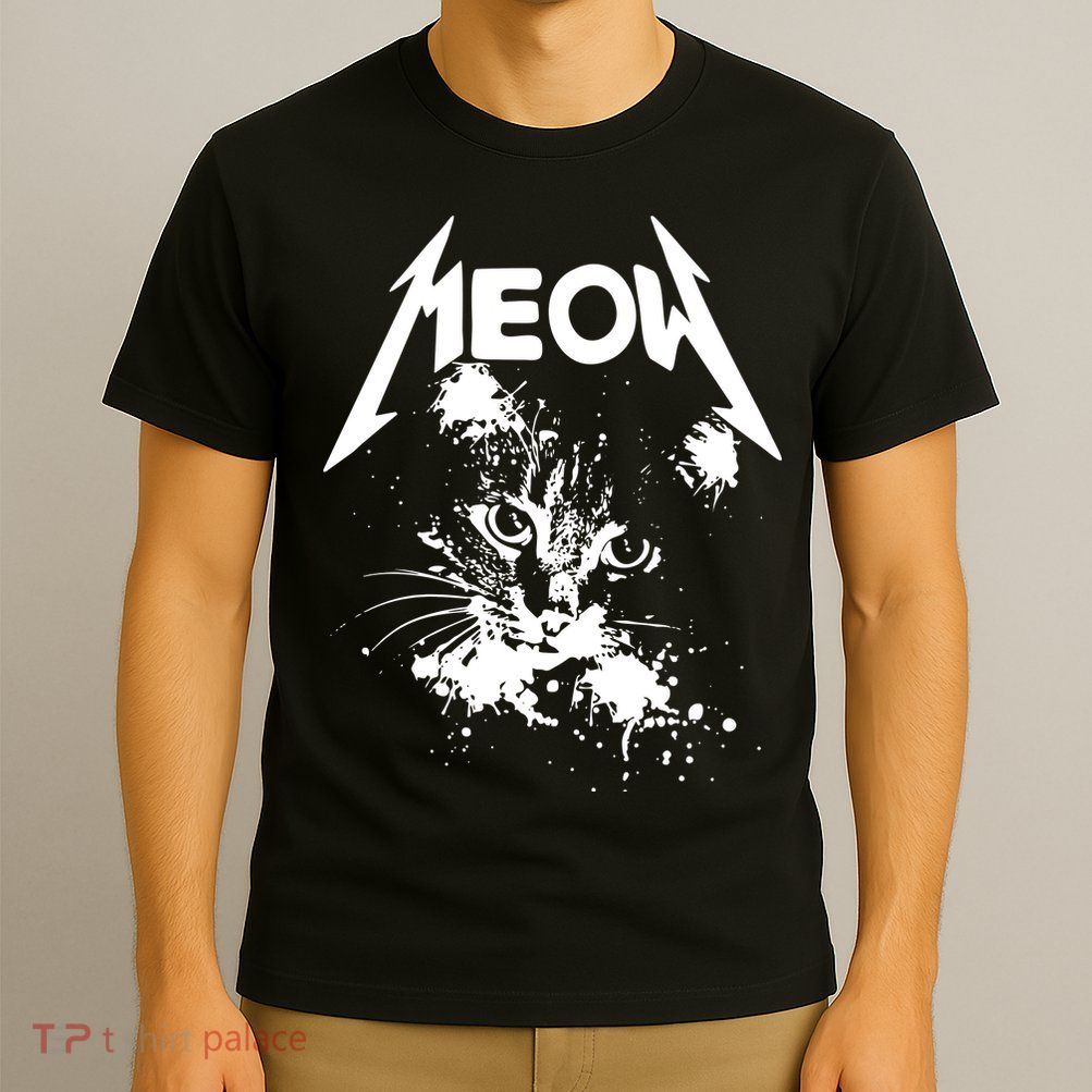 Lightning Cat Meow Logo T-Shirt