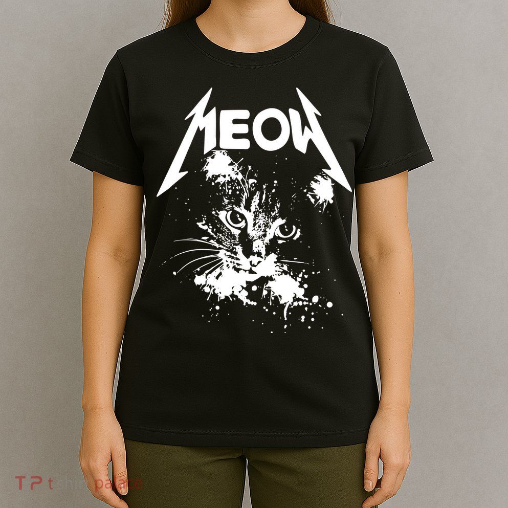 Lightning Cat Meow Logo T-Shirt