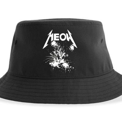 Lightning Cat Meow Logo Sustainable Bucket Hat