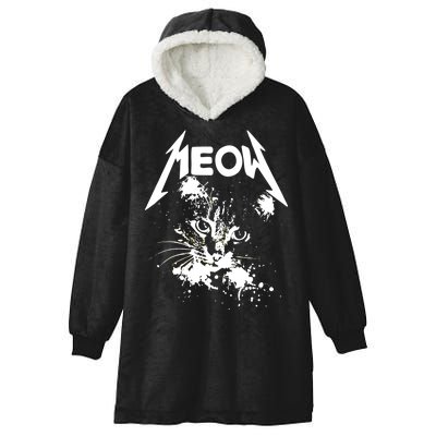 Lightning Cat Meow Logo Hooded Wearable Blanket