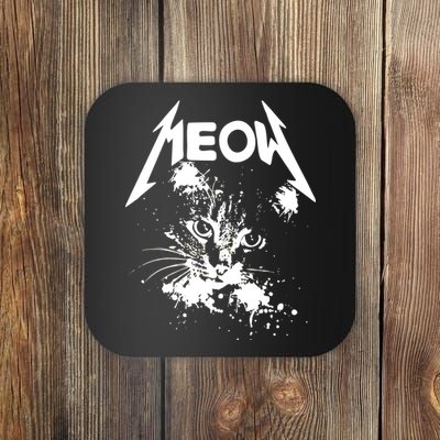 Lightning Cat Meow Logo Coaster