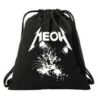 Lightning Cat Meow Logo Drawstring Bag