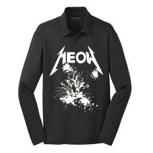 Lightning Cat Meow Logo Silk Touch Performance Long Sleeve Polo