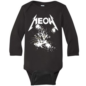 Lightning Cat Meow Logo Baby Long Sleeve Bodysuit