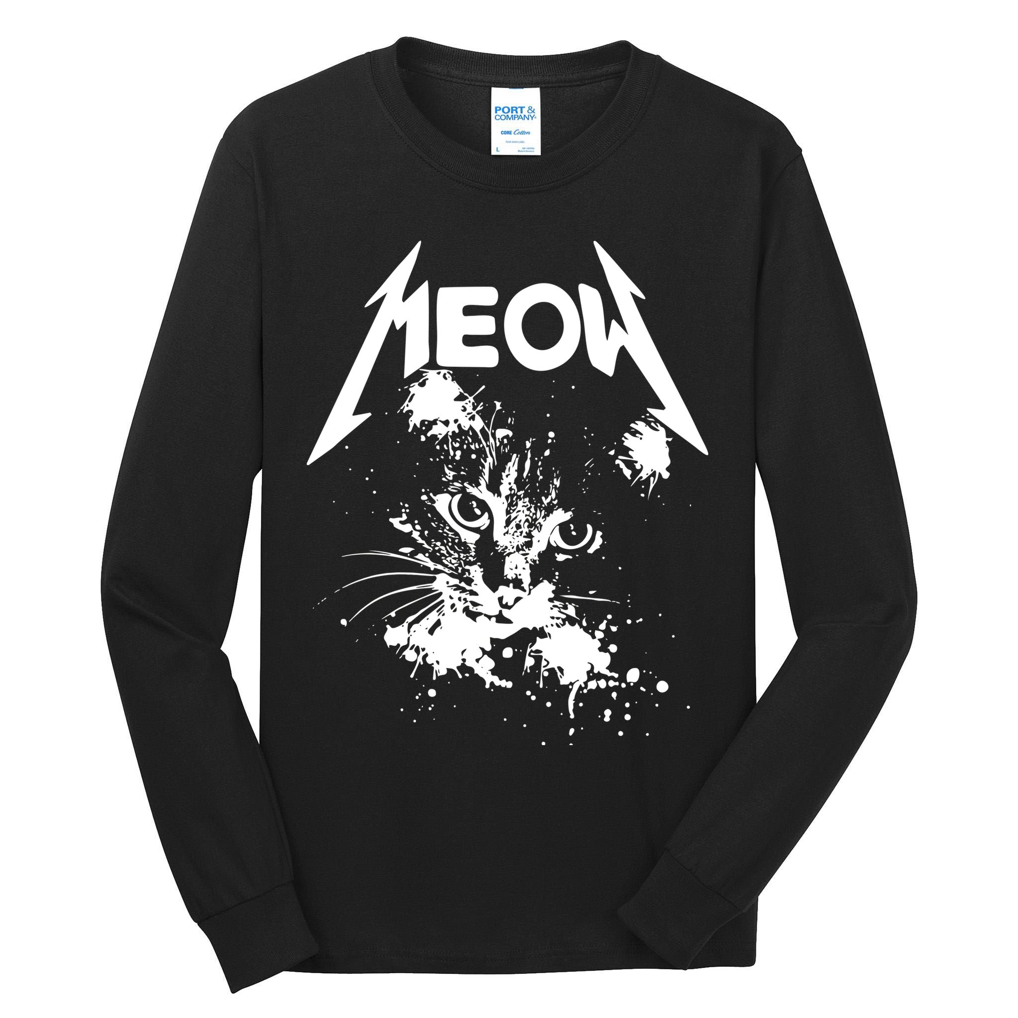Lightning Cat Meow Logo Tall Long Sleeve T-Shirt
