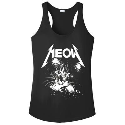 Lightning Cat Meow Logo Ladies PosiCharge Competitor Racerback Tank