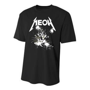 Lightning Cat Meow Logo Youth Performance Sprint T-Shirt