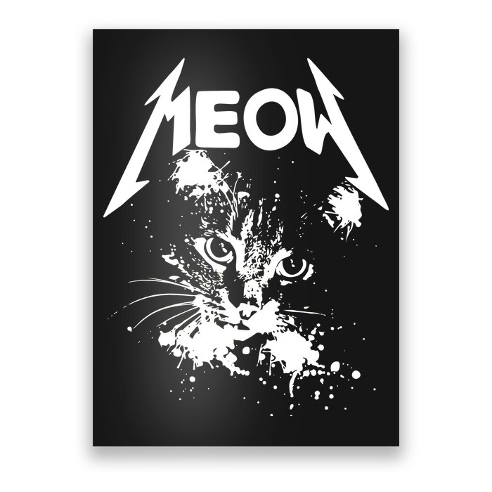 Lightning Cat Meow Logo Poster