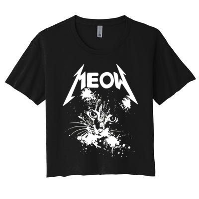 Lightning Cat Meow Logo Crop Top