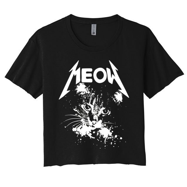Lightning Cat Meow Logo Crop Top