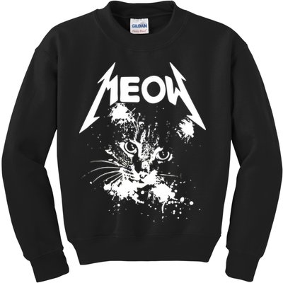 Lightning Cat Meow Logo Kids Sweatshirt