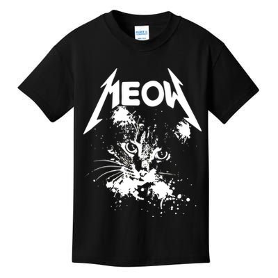 Lightning Cat Meow Logo Kids T-Shirt