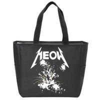 Lightning Cat Meow Logo Zip Tote Bag