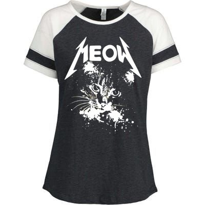 Lightning Cat Meow Logo Enza Ladies Jersey Colorblock Tee