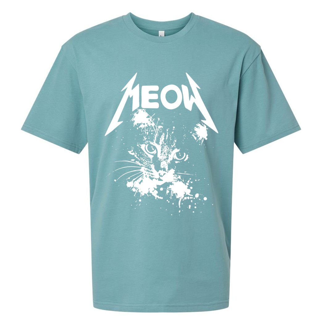 Lightning Cat Meow Logo Sueded Cloud Jersey T-Shirt
