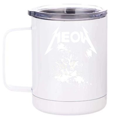 Lightning Cat Meow Logo 12 oz Stainless Steel Tumbler Cup