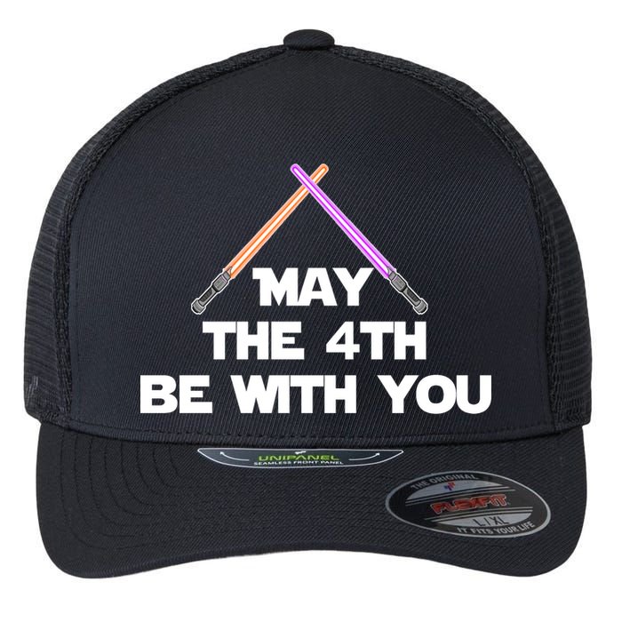 Lightsaber May The 4th Be With You Funny Flexfit Unipanel Trucker Cap