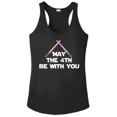 Lightsaber May The 4th Be With You Funny Ladies PosiCharge Competitor Racerback Tank