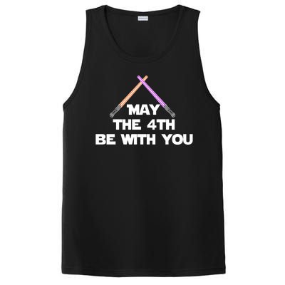 Lightsaber May The 4th Be With You Funny PosiCharge Competitor Tank