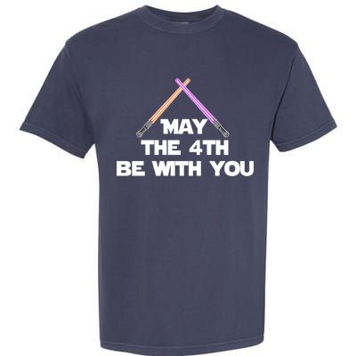 Lightsaber May The 4th Be With You Funny Garment-Dyed Heavyweight T-Shirt