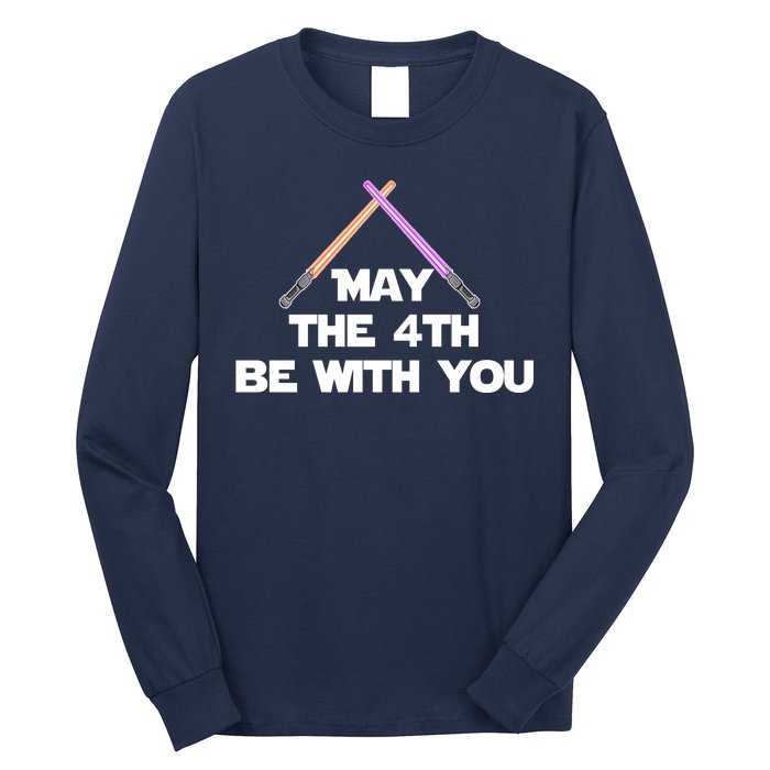 Lightsaber May The 4th Be With You Funny Long Sleeve Shirt