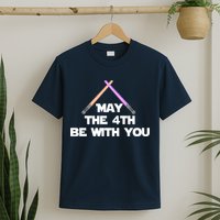 Lightsaber May The 4th Be With You Funny T-Shirt