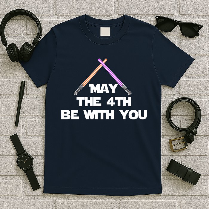 Lightsaber May The 4th Be With You Funny T-Shirt