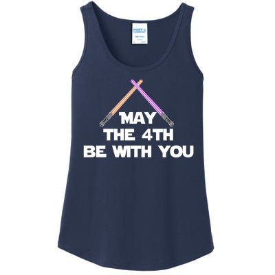 Lightsaber May The 4th Be With You Funny Ladies Essential Tank