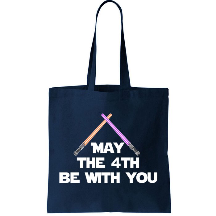 Lightsaber May The 4th Be With You Funny Tote Bag