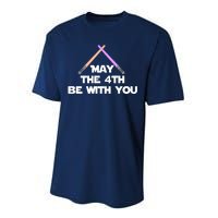 Lightsaber May The 4th Be With You Funny Performance Sprint T-Shirt