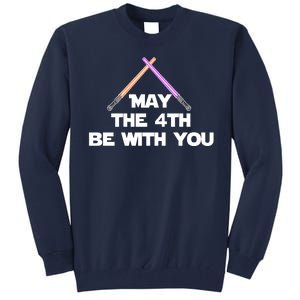 Lightsaber May The 4th Be With You Funny Tall Sweatshirt